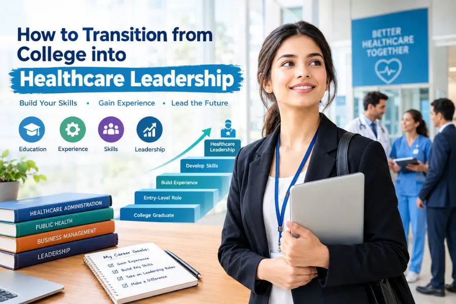 How to transition from college into healthcare leadership through education, experience, and skill development